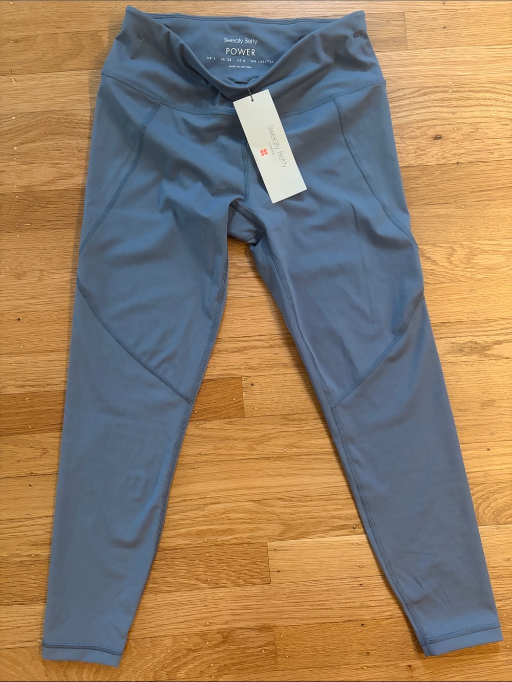 Sweaty Betty Slate Blue High-Rise Power Leggings